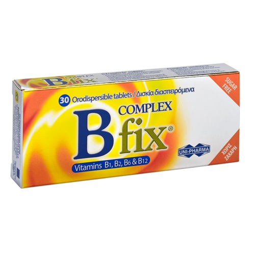 Uni-Pharma B Complex Fix - For Nervous System Health, 30 Dispersed Tablets
