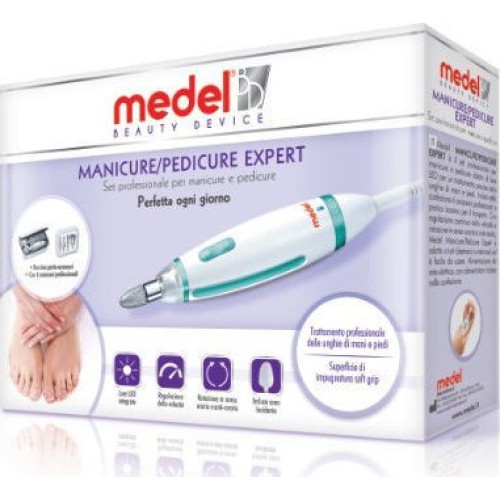 Medel Set Manicure/Pedicure Expert Τροχός Νυχιών Ρεύματος σε Λευκό Χρώμα (95157)