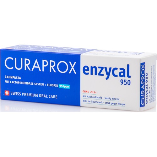 Curaprox Enzycal 950 Οδοντόπαστα Με Ένζυμα & Φθόριο Χωρίς SLS 75ml Curaprox Enzycal 950 Οδοντόπαστα Με Ένζυμα & Φθόριο Χωρίς SLS 75ml