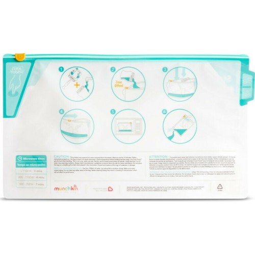 Munchkin Microwave Steriliser Bags Σακουλάκια Αποστείρωσης για Φούρνο Μικροκυμάτων 6τμχ