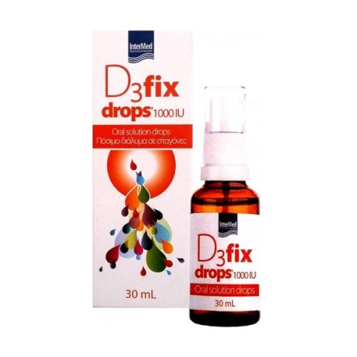 Intermed D3 Fix Drops 1000iu Πόσιμο Διάλυμα σε Σταγόνες με Γεύση Βανίλια 30ml Intermed D3 Fix Drops 1000iu Πόσιμο Διάλυμα σε Σταγόνες με Γεύση Βανίλια 30ml