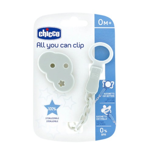 Chicco All you Can Clip Κλιπ Πιπίλας με Αλυσίδα Συννεφάκι 1τμχ