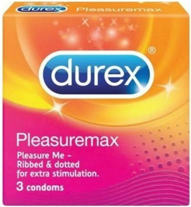 Durex Προφυλακτικά Pleasure Max 3τμχ με Ραβδώσεις