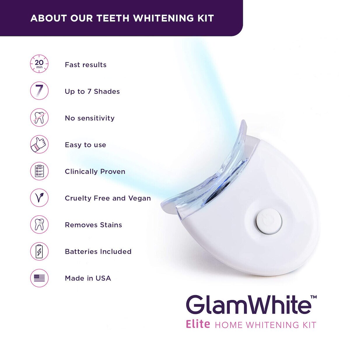 GlamWhite Elite Home Whitening Kit Λεύκανσης Δοντιών - Image 3