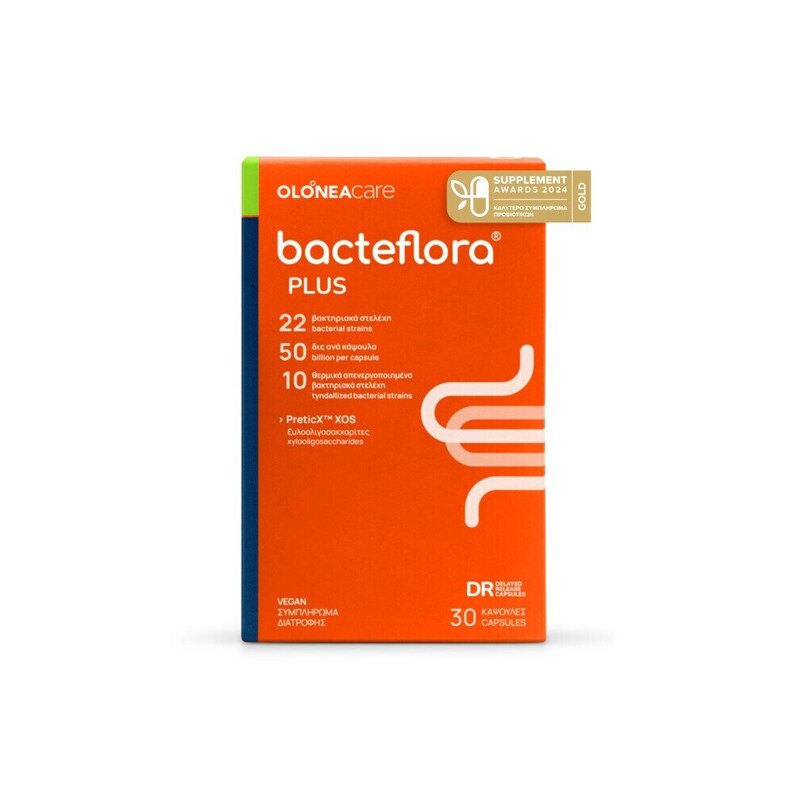 Olonea BacteFlora Plus Συμπλήρωμα με Προβιοτικά & Πρεβιοτικά 30 φυτικές κάψουλες