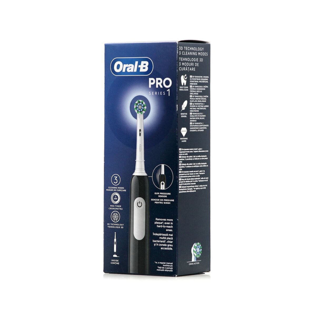 Oral-B Pro Series 1 Ηλεκτρική Οδοντόβουρτσα με Αισθητήρα Πίεσης Μαύρη