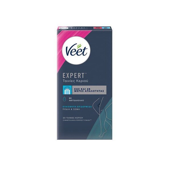 Veet Easy Gelwax Body & Legs Sensitive Skin Ταινίες Αποτρίχωσης για Ευαίσθητες Επιδερμίδες 16τμχ
