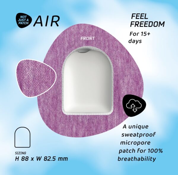 Not Just a Patch Air Cutout Αδιάβροχο Αυτοκόλλητο για Omnipod 20τμχ – Διάφορα Χρώματα - Image 2