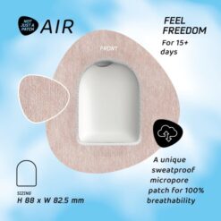 Alternative view of Not Just a Patch Air Cutout Αδιάβροχο Αυτοκόλλητο για Omnipod 20τμχ – Μπεζ