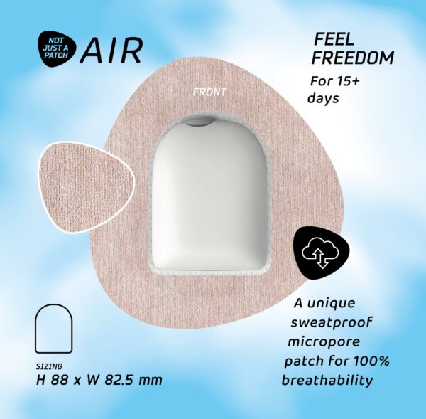 Not Just a Patch Air Cutout Αδιάβροχο Αυτοκόλλητο για Omnipod 20τμχ – Μπεζ - Image 2