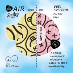 Alternative view of Not Just a Patch Air Smiley Αδιάβροχο Αυτοκόλλητο για Αισθητήρα Dexcom G7, Dexcom ONE+, Freestyle Libre 3, Sibionics GS3, Syai Ultra 10τμχ - Διάφορα Χρώματα