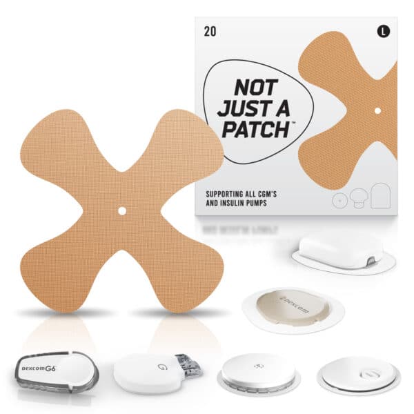 Not Just a Patch X-Patches Αδιάβροχο Αυτοκόλλητο για Omnipod, Libre & Medtronic 20τμχ – Μπεζ