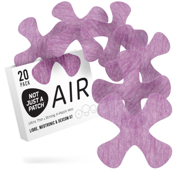 Not Just a Patch X-Mini Air Αδιάβροχα Αυτοκόλλητα για Αισθητήρες Freestyle Libre 2 Plus, Dexcom G7, Dexcom ONE+, Medtronic Guardian, Sibionics, Syai Ultra & Medtrum TouchCare Nano 20τμχ – Μωβ