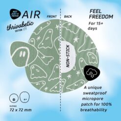 Alternative view of Not Just a Patch Air Thrivabetic Αδιάβροχο Αυτοκόλλητο για Αισθητήρα Dexcom G7, Dexcom ONE+, Freestyle Libre 3, Sibionics GS3, Syai Ultra 10τμχ - T1D Ghosty Mode