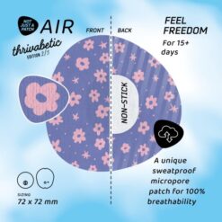 Alternative view of Not Just a Patch Air Thrivabetic Αδιάβροχο Αυτοκόλλητο για Αισθητήρα Dexcom G7, Dexcom ONE+, Freestyle Libre 3, Sibionics GS3, Syai Ultra 10τμχ - BloomBerry Violet