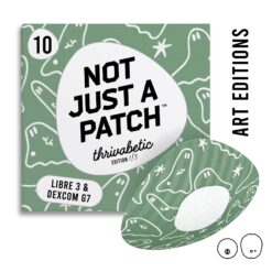 Not Just a Patch Original Thrivabetic Αδιάβροχο Αυτοκόλλητο για Αισθητήρα Dexcom G7, Dexcom ONE+, Freestyle Libre 3, Sibionics GS3, Syai Ultra 10τμχ - T1D Ghosty Mode