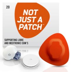 Not Just a Patch Original Αδιάβροχο Αυτοκόλλητο για Αισθητήρα Freestyle Libre 2 Plus, Medtronic Guardian, Sibionics GS1 & Medtrum TouchCare Nano 20τμχ – Πορτοκαλί