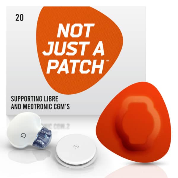 Not Just a Patch Original Αδιάβροχο Αυτοκόλλητο για Αισθητήρα Freestyle Libre 2 Plus, Medtronic Guardian, Sibionics GS1 & Medtrum TouchCare Nano 20τμχ – Πορτοκαλί