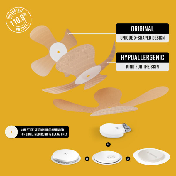 Not Just a Patch X-Patches Αδιάβροχο Αυτοκόλλητο για Omnipod, Libre & Medtronic 20τμχ – Μπεζ - Image 2