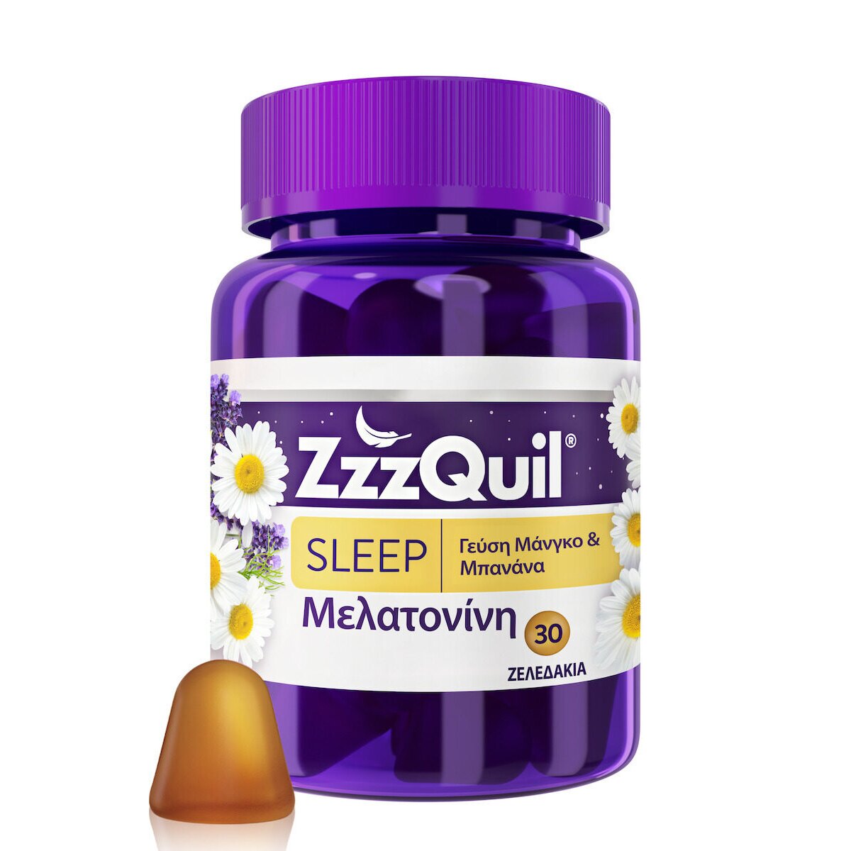 ZzzQuil Sleep Συμπλήρωμα Διατροφής με Μελατονίνη και γεύση Μάνγκο Μπανάνα, 30 ζελεδάκια