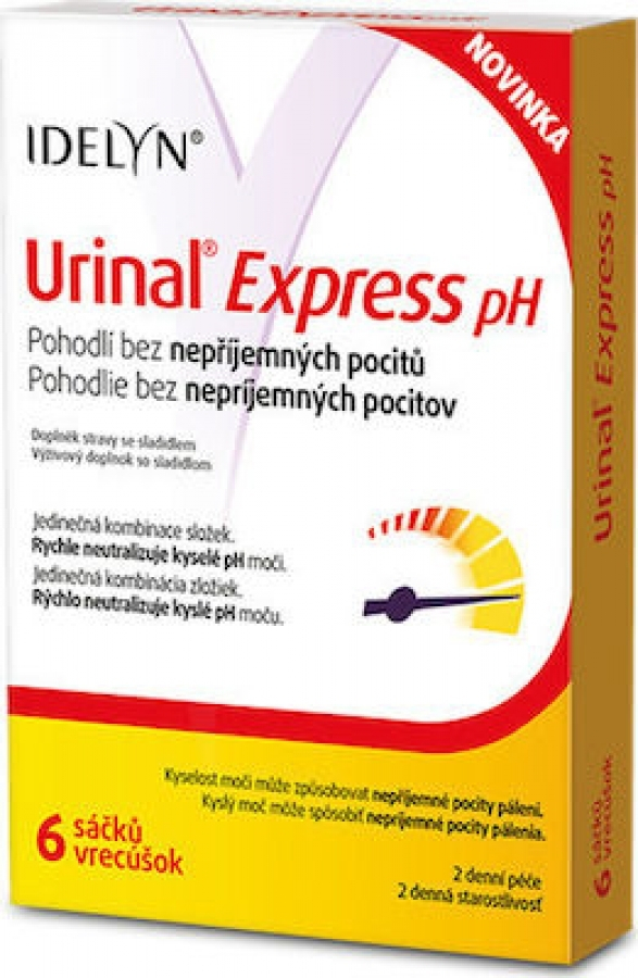 Vivapharm Urinal Express pH Συμπλήρωμα Διατροφής Ιδανικό για Επώδυνες Ουρολοιμώξεις 6 φακελάκια