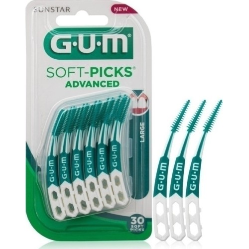 Gum 651 Soft Picks Advanced Large Μεσοδόντια Βουρτσάκια Μεγάλο Μέγεθος 30τμχ