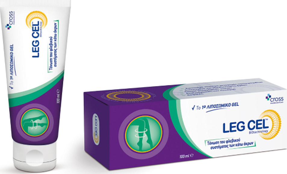 Cross Pharmaceuticals Leg Cel Λιποσωμικό Τζελ για Ανακούφιση των Ποδιών 100ml