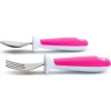 Munchkin Raise Toddler Fork & Spoon Σετ Κουταλοπίρουνο 12m+, 2τμχ – Ροζ