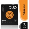 Duo Ribbed Προφυλακτικά με Ραβδώσεις 3τμχ (76398)