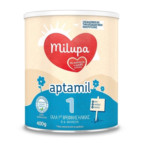 Milupa Aptamil 1 Γάλα σε Σκόνη 1ης Βρεφικής Ηλικίας 0-6 μηνών 400g