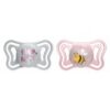 Chicco Πιπίλες Σιλικόνης Light Honey Bee Γκρι-Ροζ για 2-6 μηνών 2τμχ