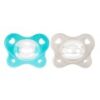 Chicco Physio Forma Dual Soft Πιπίλα Σιλικόνης Γκρι-Σιέλ (6-16m) 2τμχ