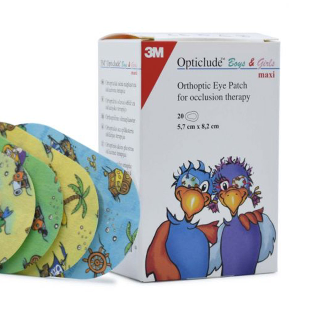3M Opticlude Junior Boys & Girls Maxi Ορθοπτικοί Επίδεσμοι (5.7cm x 8.2cm) 20τμχ