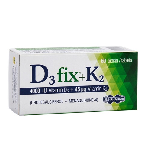 Uni-Pharma D3 Fix 4000iu + K2 45mg, 60tabs