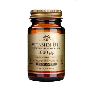 Solgar B-12 1000mcg 100 υπογλώσσια δισκία