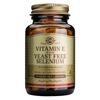 Solgar Vitamin E+Selenium 50 φυτικές κάψουλες