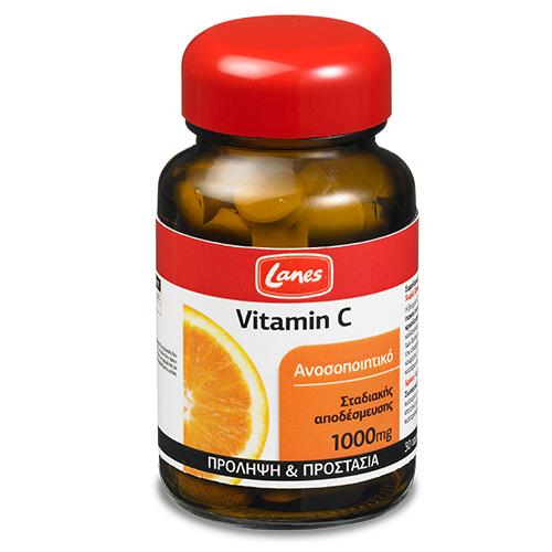 Lanes Vitamin C 1000mg 30 ταμπλέτες