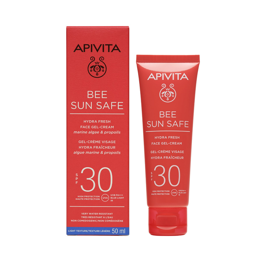 Apivita Bee Sun Safe Hydra Fresh Αντηλιακή Ενυδατική Κρέμα Gel Προσώπου SPF30, 50ml