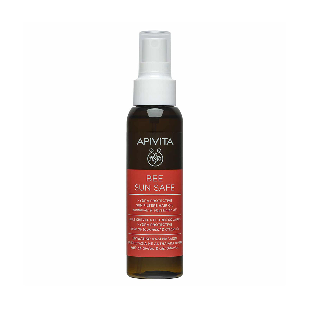 Apivita Bee Sun Safe Hydra Protective Hair Oil Ενυδατικό Λάδι Μαλλιών με Αντηλιακά Φίλτρα 100ml