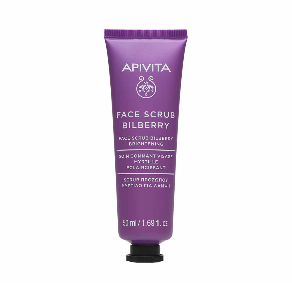 Apivita Bilberry Face Scrub Κρέμα Απολέπισης για Λάμψη με Μύρτιλλο 50ml