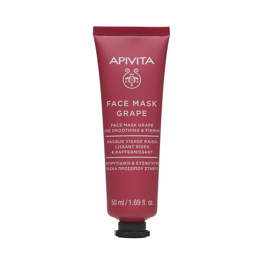 Apivita Face Mask Grape Αντιρυτιδική και Συσφιγκτική Μάσκα Προσώπου Σταφύλι 50ml