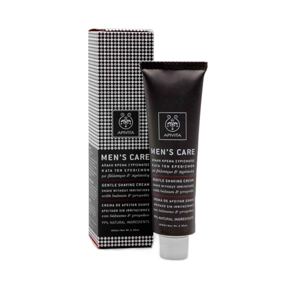 Apivita Men’s Care Απαλή Κρέμα Ξυρίσματος Κατά Των Ερεθισμών με Βάλσαμο & Πρόπολη 100ml