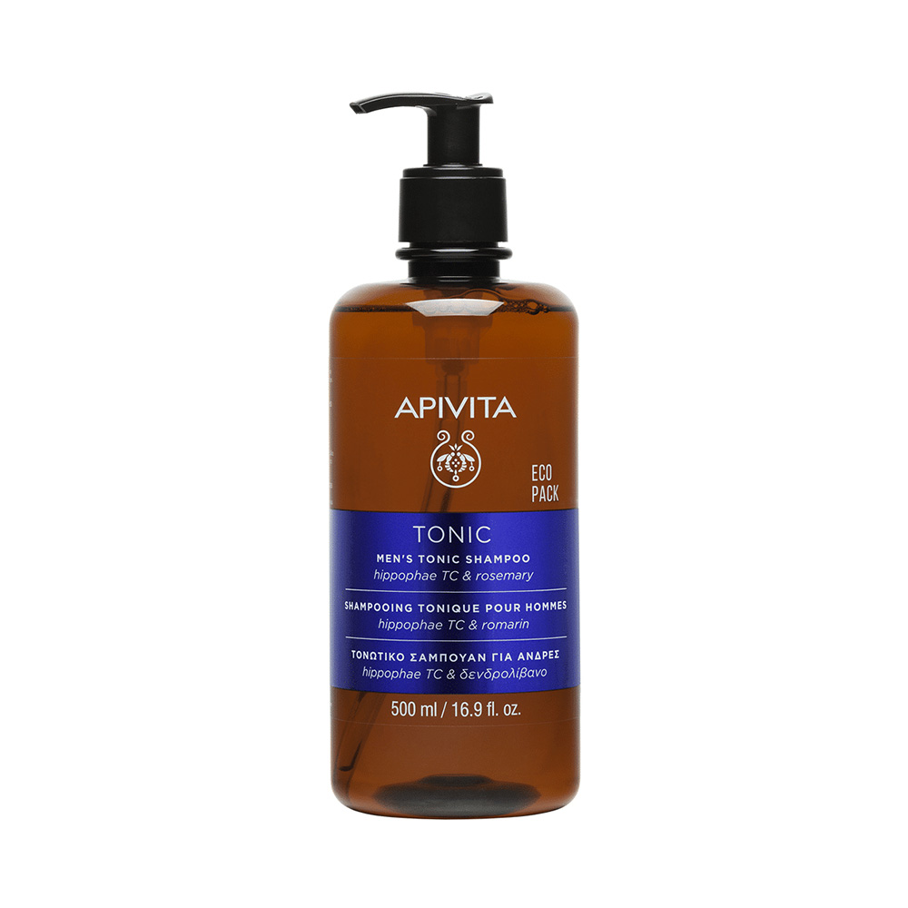 Apivita Men’s Tonic Κατά της Ανδρικής Τριχόπτωσης με Hippophae TC & Δενδρολίβανο Ecopack 500ml