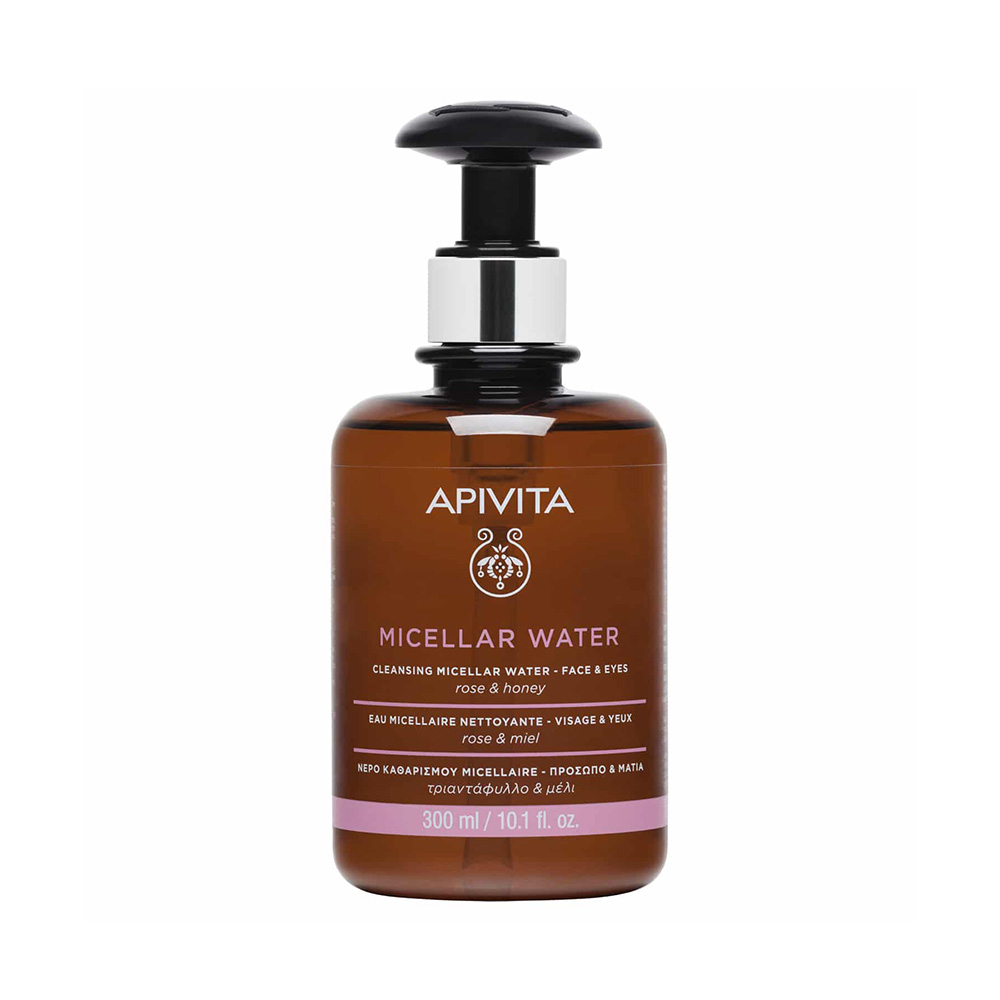 Apivita Micellar Water Νερό Καθαρισμού για Πρόσωπο & Mάτια με Τριαντάφυλλο & Μέλι 300ml