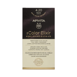 Apivita My Color Elixir Μόνιμη Βαφή Μαλλιών με Έλαιο Ελιάς, Argan και Αβοκάντο 4.20 Καστανό Βιολετί