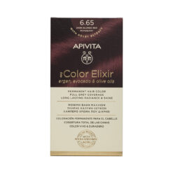Apivita My Color Elixir Μόνιμη Βαφή Μαλλιών με Έλαιο Ελιάς, Argan και Αβοκάντο 6.65 Ξανθό Σκούρο Έντονο Χάλκινο