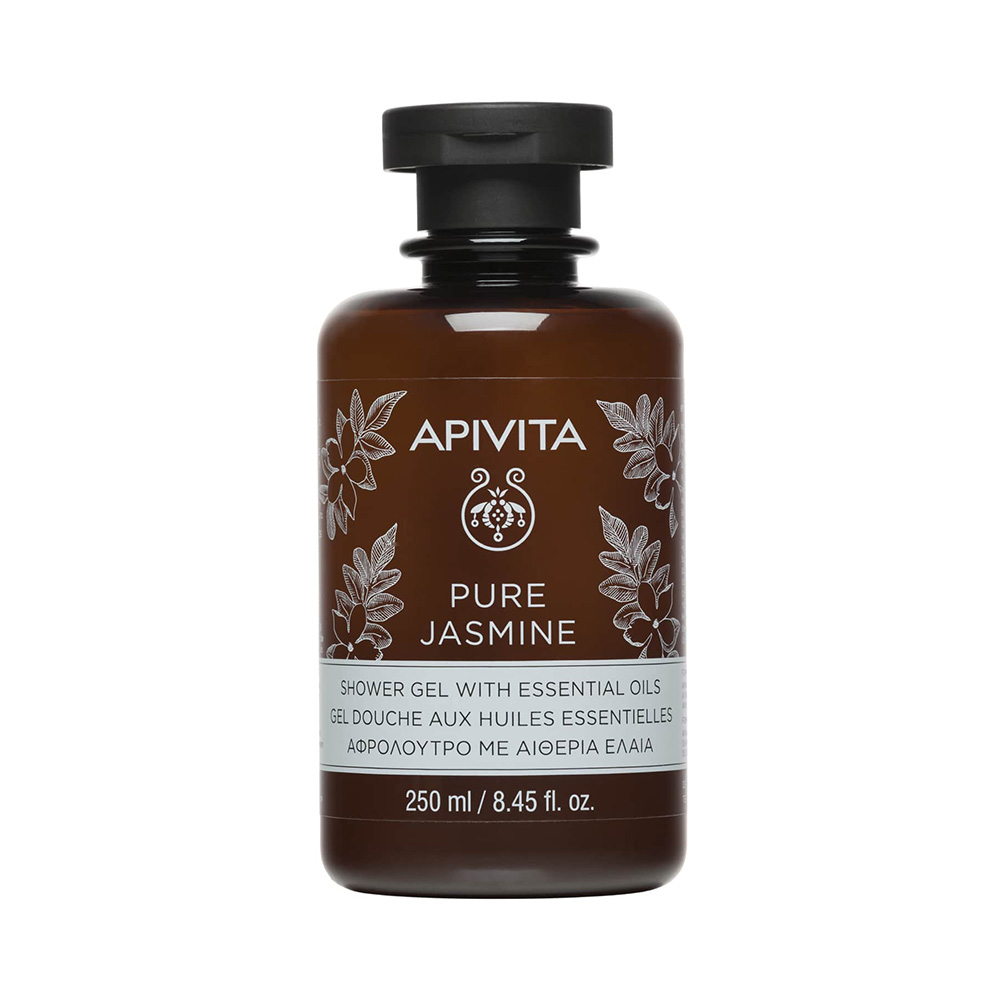 Apivita Pure Jasmine Shower Gel Aφρόλουτρο με Aιθέρια Έλαια 250ml