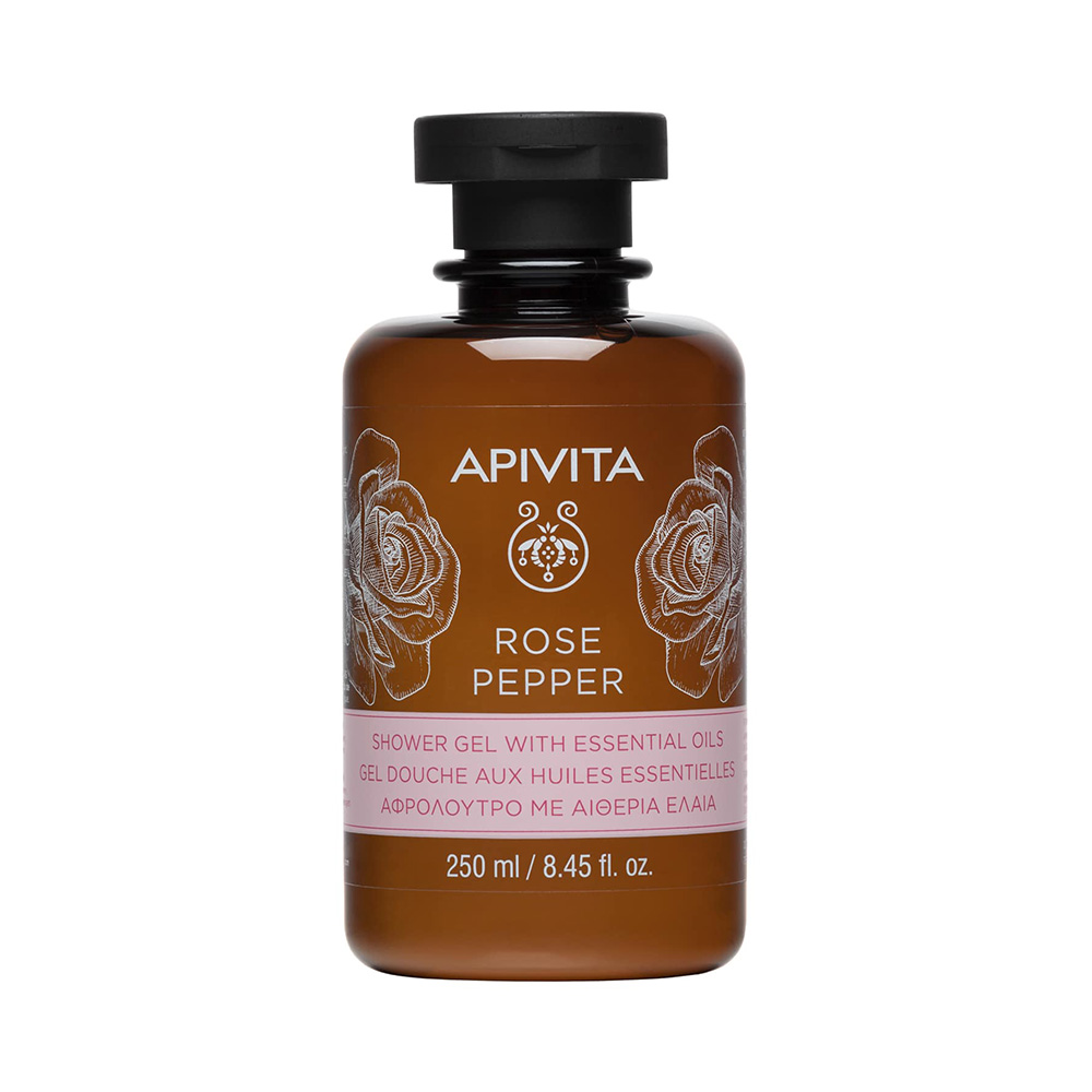 Apivita Rose Pepper Shower Gel Aφρόλουτρο με Aιθέρια Έλαια 250ml