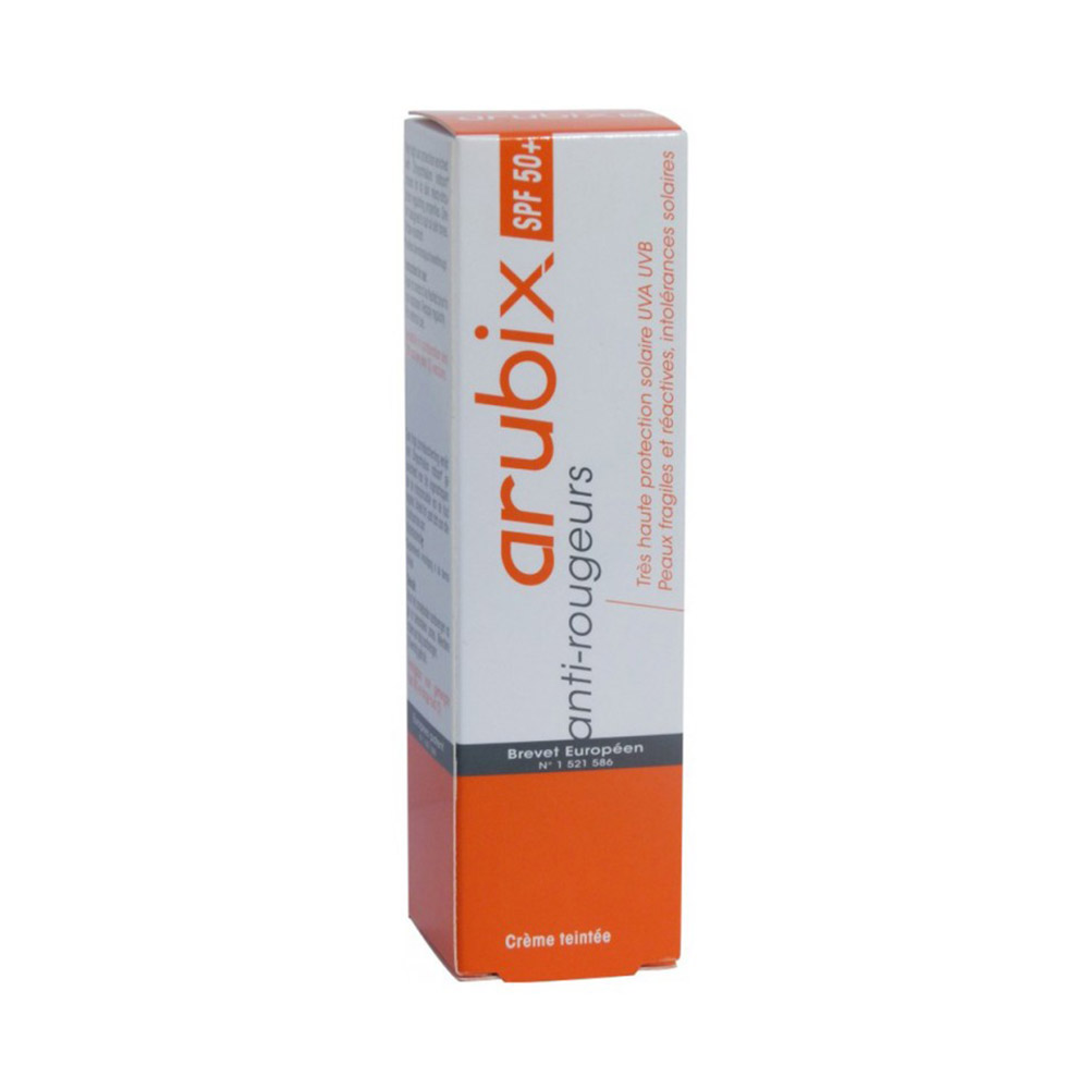 Arubix Anti-Rougeurs Tinted Cream Αντηλιακή για Ευαίσθητο Δέρμα με Χρώμα SPF50, 40ml