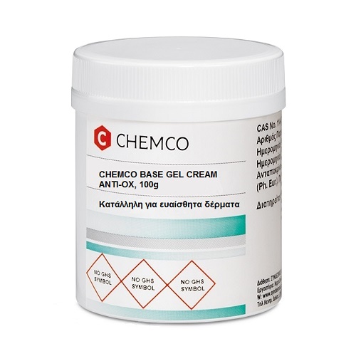 Chemco Base Gel Cream Anti-ox Βάση Κατάλληλη για Όλους τους Τύπους Δέρματος 100g